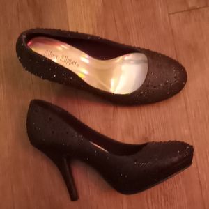 Silver slipper High heels